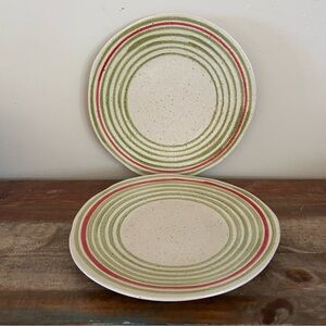 2 Crate and Barrel Fa La La Plates